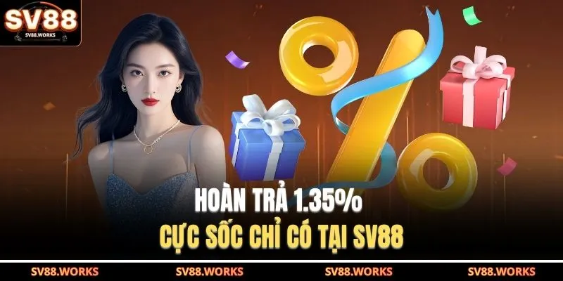 Khuyến Mãi SV88 3 Hoàn trả 1.35% cực sốc chỉ có tại SV88